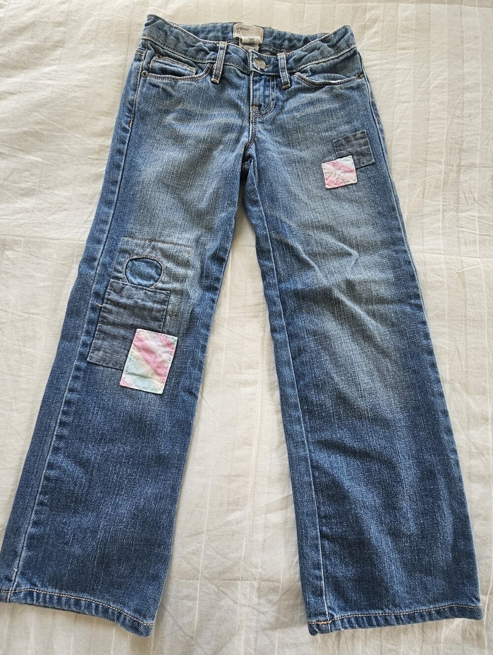 Vintage Gap Kids Cotton Patchwork Boyfriend Denim Jeans, Size 6